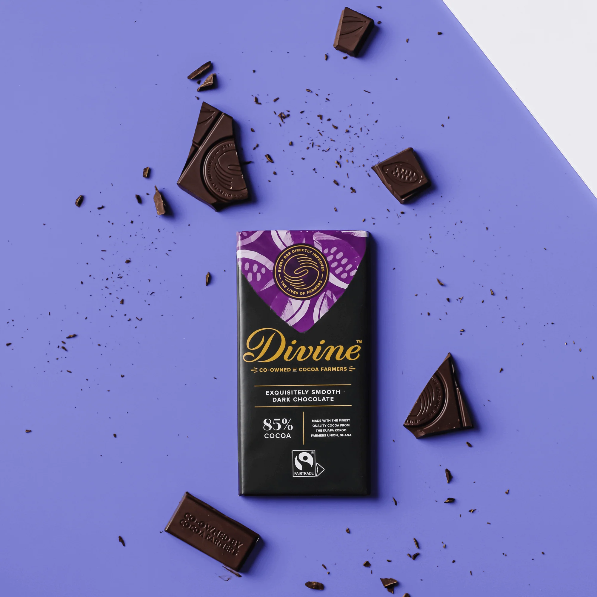 85% Dark Chocolate Sharing Bar, 3 oz. (Wholesale) - Image 5